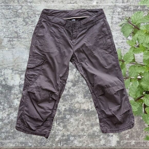 THE NORTH FACE brown cargo capri pants SIZE 8 G2 - Picture 1 of 11